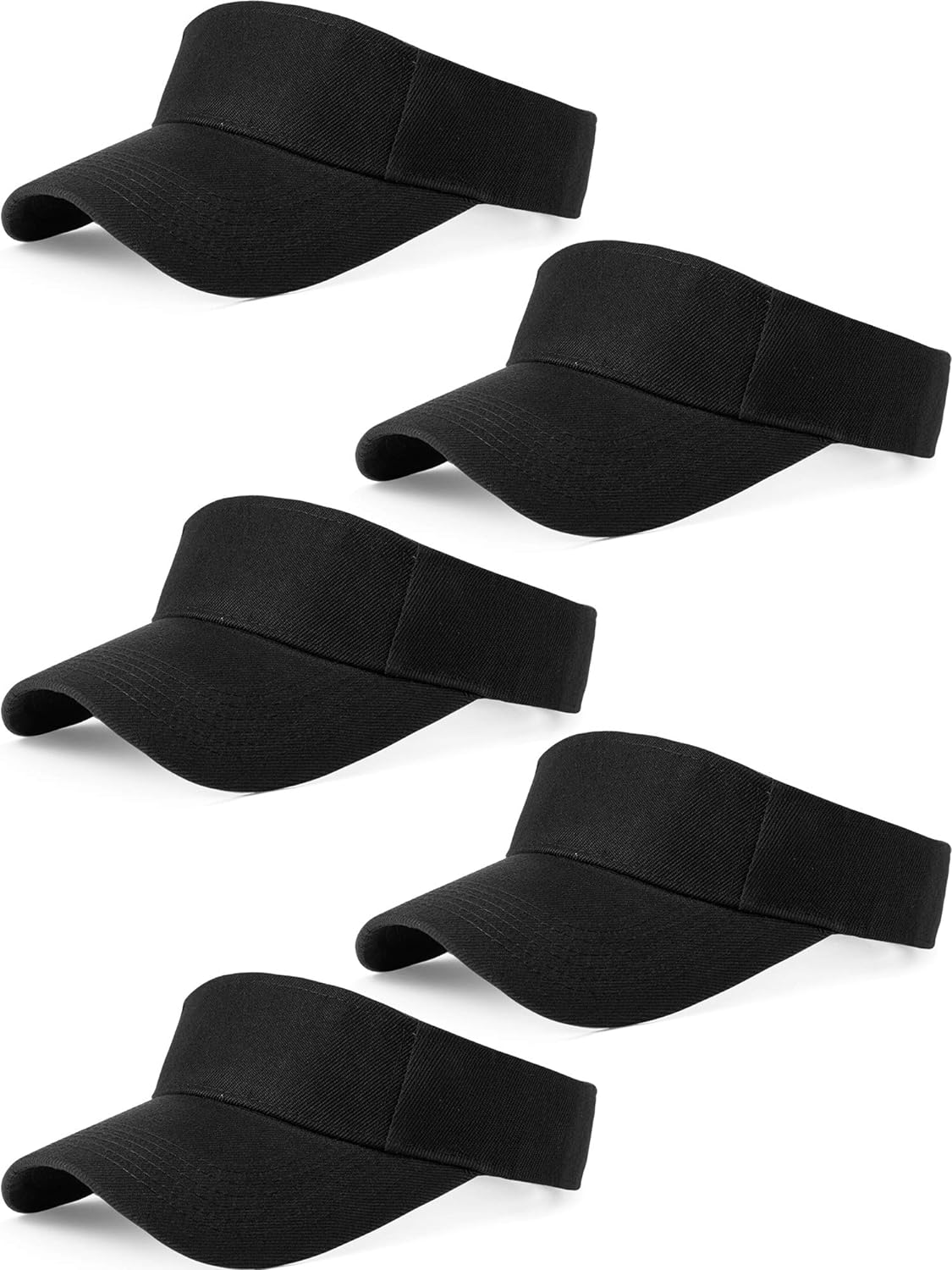 5 Pieces Sport Wear Athletic Visor Sun Visor Adjustable Cap Men Women Sun Sports Visor Hat