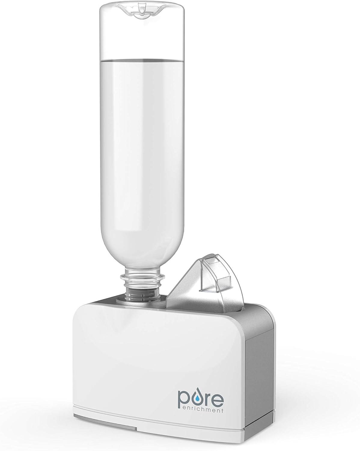 Pure Enrichment MistAire Travel - Ultrasonic Cool Mist Water Bottle Humidifier with Auto Shut-Off, Mood Light, Fold-Out Leg, and Storage Bag for Portable Use at Home, Office, Hotel, and More