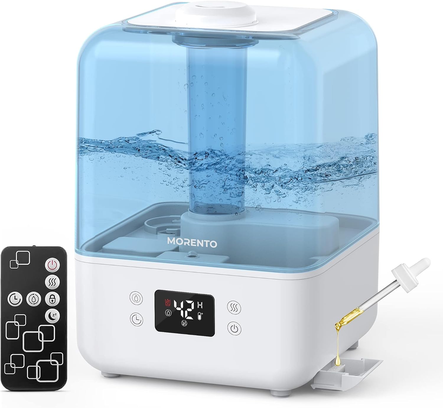 This is the 4th purchase of this model humidifier. Bought 2 last year for my parents and now 2 for us.They are all working very well. Holds a good amount of water, are very quiet and highly customizable to what you want to to do. Love the included remote. Gives you the ambient humidity level in the room and has an internal light which can be turned off at night. Very little noise from this unit. The only suggestion I would recommend is to use filtered or distilled water to keep from cleaning it 