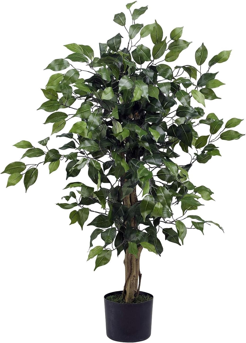 Nearly Natural 3' Ficus Silk Artificial Trees, 36in, Green