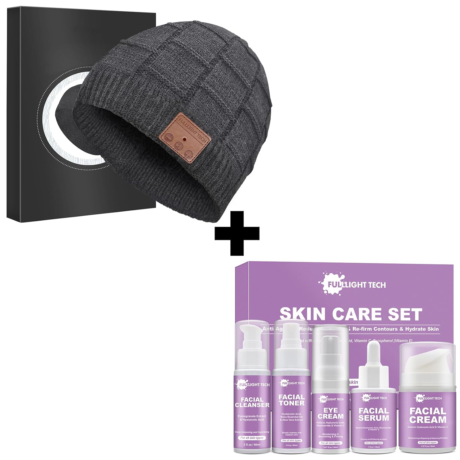 Women Gifts for Christmas,Skin Care Set,Bluetooth Beanie,Gifts for Mom,Gifts for Wife,Women Stocking Stuffers