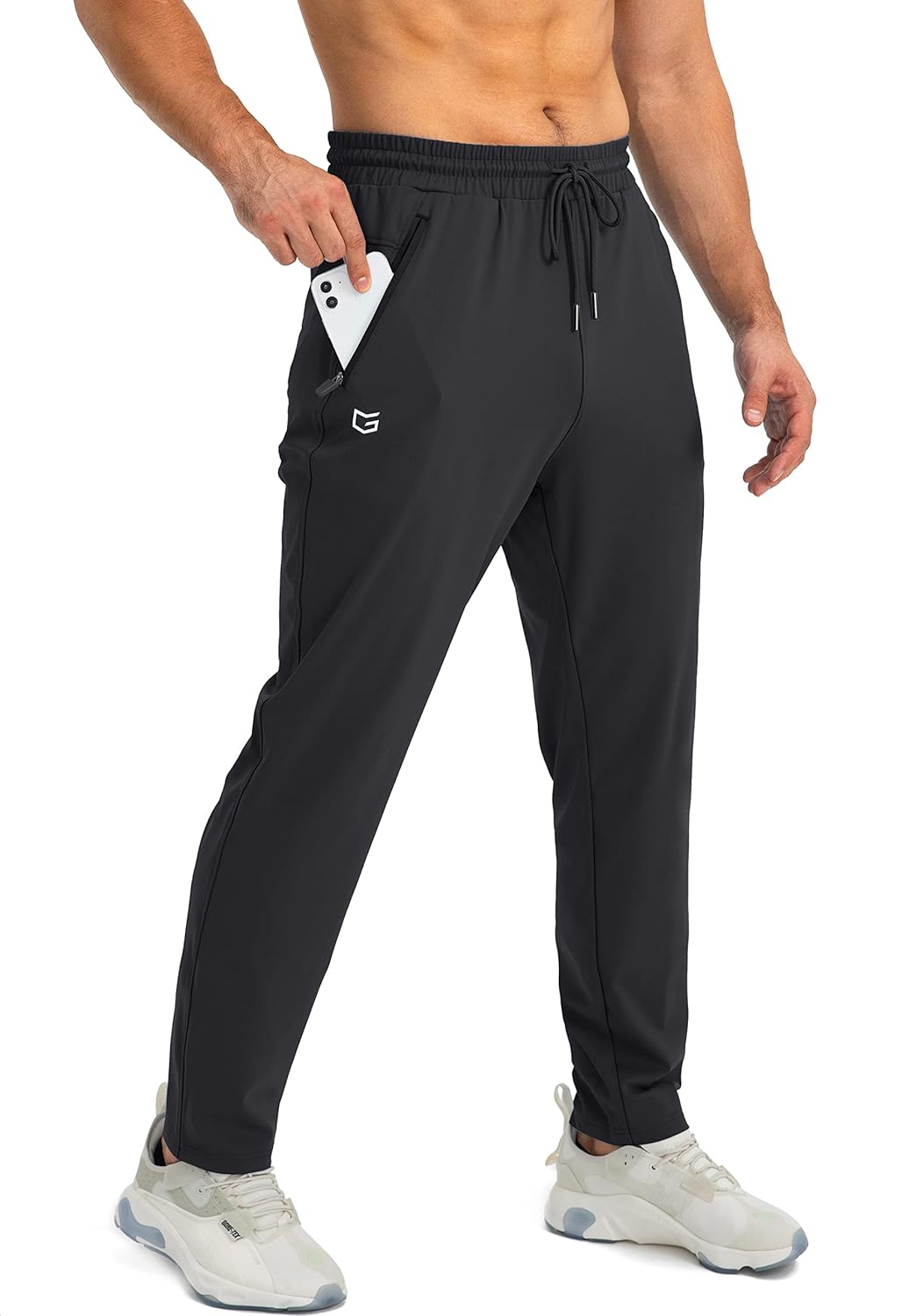 G Gradual Men' Sweatpants with Zipper Pockets Tapered Joggers for Men Athletic Pants for Workout, Jogging, Running