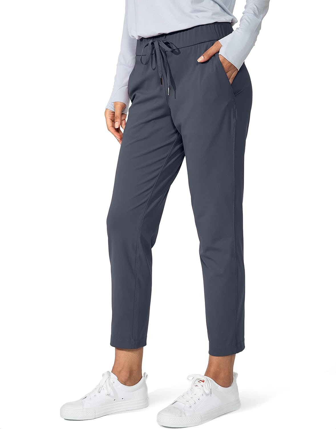 G Gradual Women' Pants with Deep Pockets 7/8 Stretch Ankle Sweatpants for Golf, Athletic, Lounge, Travel, Work