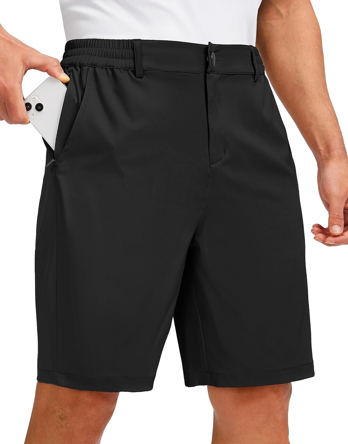 G Gradual Men' Golf Shorts with 5 Pockets 9 Light Weight Stretch Quick Dry Casual Dress Work Shorts for Men