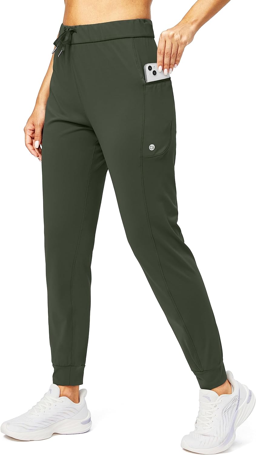 G Gradual Women' Joggers Pants with Zipper Pockets Stretch Tapered Athletic Joggers for Women Lounge, Jogging, Workout