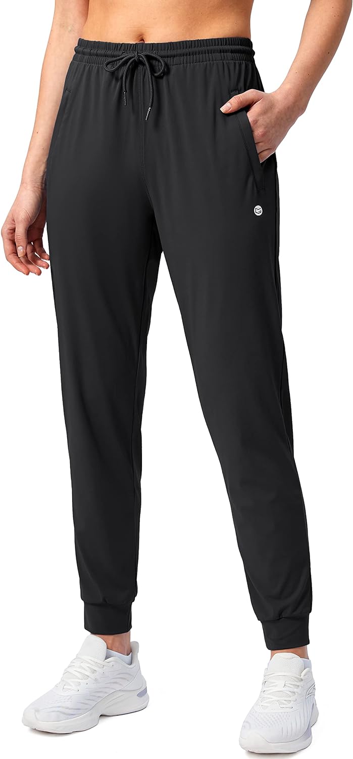 G Gradual Women' Joggers Pants with Zipper Pockets Tapered Running Sweatpants for Women Lounge, Jogging