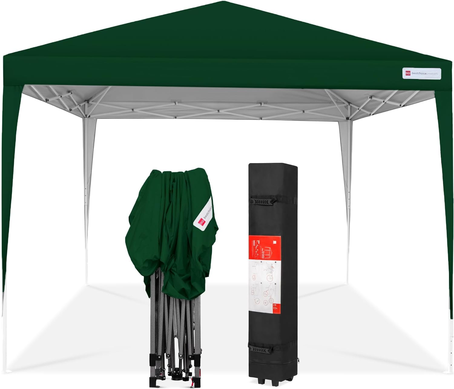 Best Choice Products 10x10ft Pop Up Canopy Outdoor Portable Folding Instant Lightweight Gazebo Shade Tent w/Adjustable Height, Wind Vent, Carrying Bag - Green