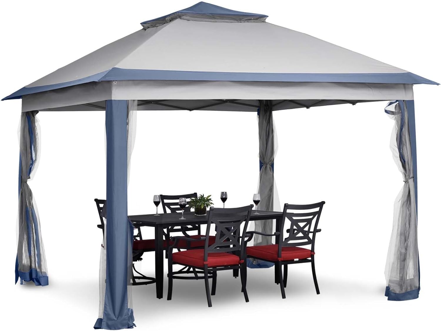 11x11 FT Gazebo Tent, Outdoor Tents for Parties with Mosquito Netting, Heavy Duty Canopy Tent Patio Garden Backyard