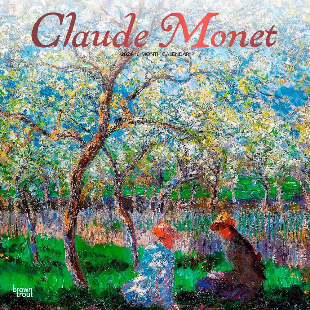 Claude Monet | 2024 12 x 24 Inch Monthly Square Wall Calendar | Foil Stamped Cover | BrownTrout | Impressionism Artist Paintings Calendar  Wall Calendar, August 1, 2023