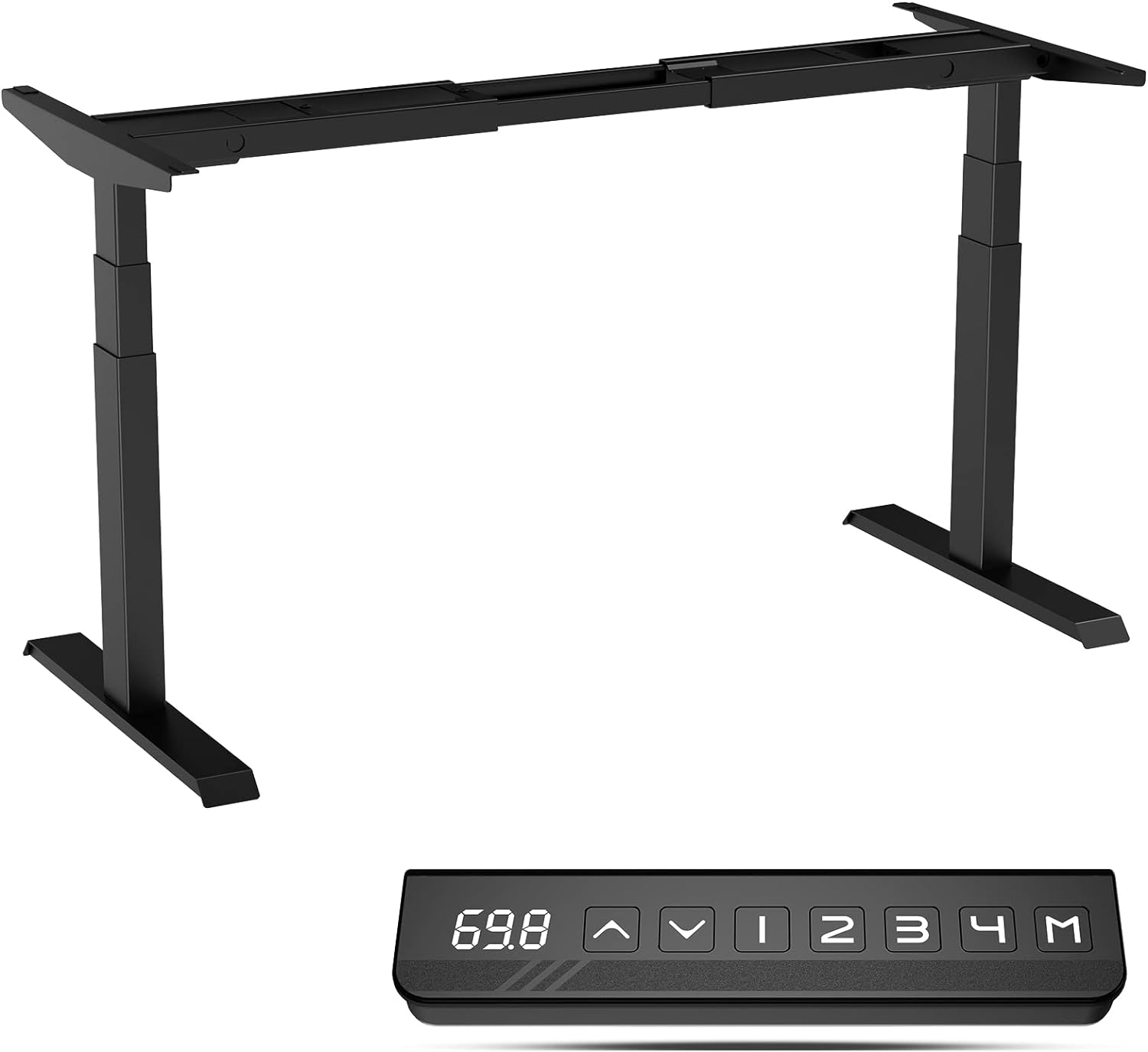 Electric Standing Desk Frame Dual Motor Height Adjustable Desk Motorized Stand Up Desk-Black(Frame Only)