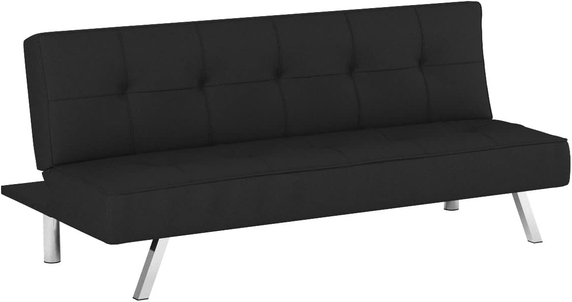 Serta Rane Convertible Sofa Bed, 66.1 W x 33.1 D x 29.5 H, Black