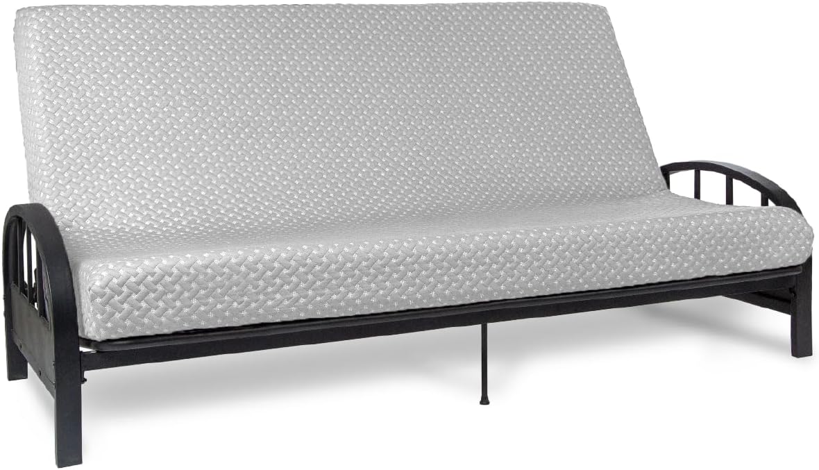 Milliard Memory Foam Futon Mattress  Full Size (Frame Not Included) (Light Grey)