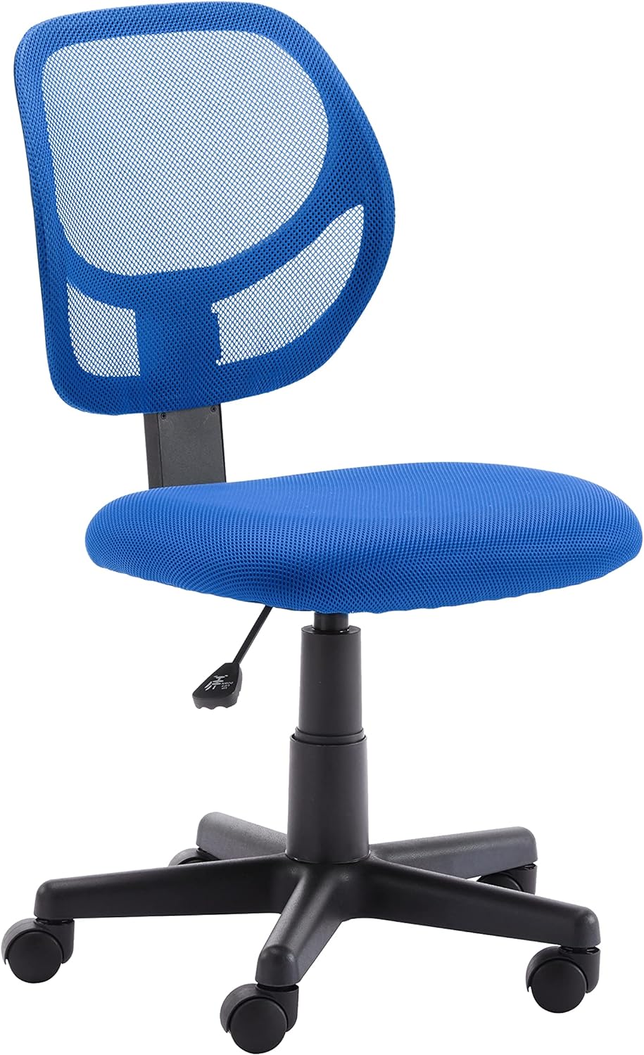 Amazon Basics Low-Back Computer Task Office Desk Chair with Swivel Casters, 21.25D x 22.5W x 38.H, Blue