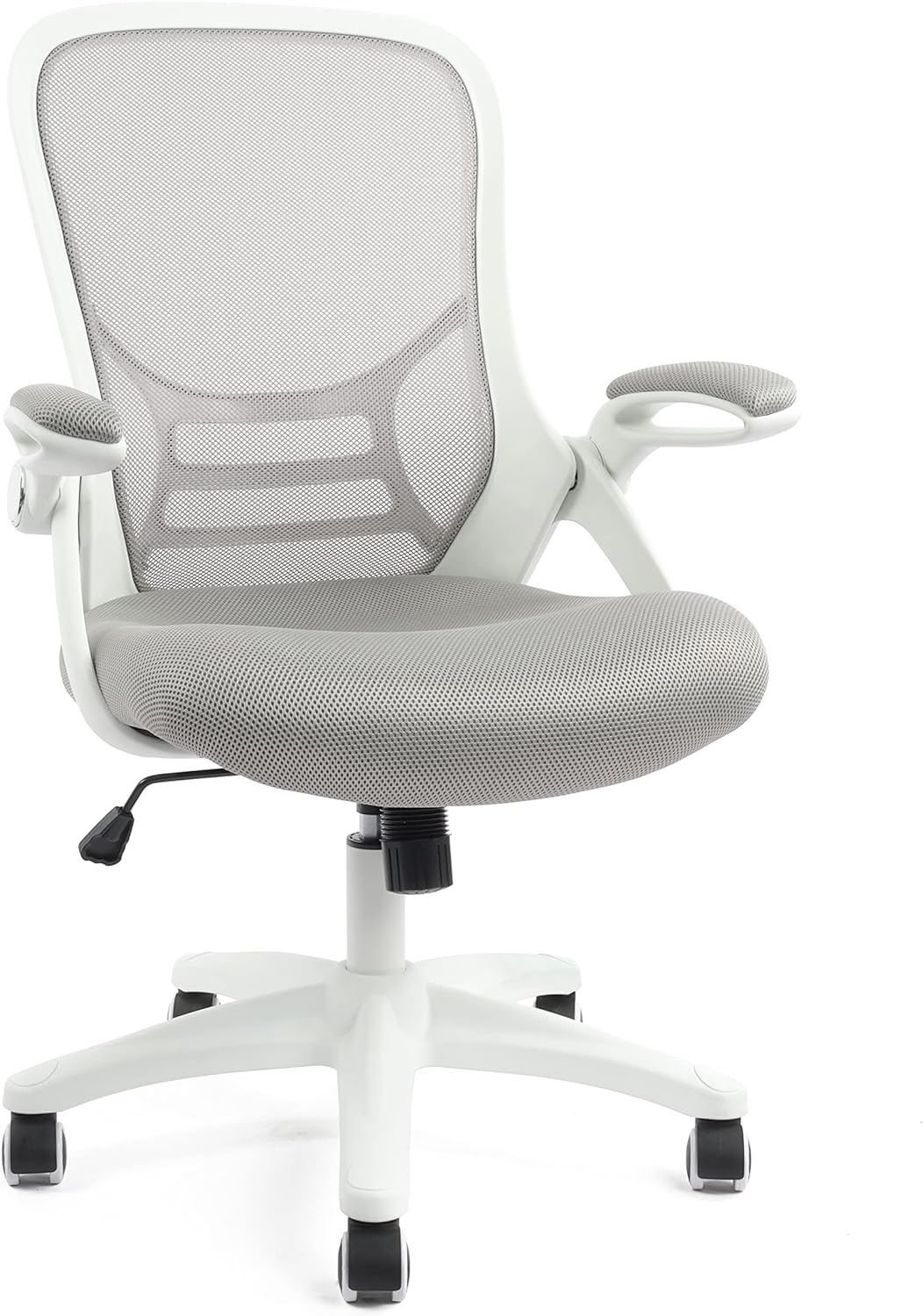 Office Chair Ergonomic Mesh Swivel Computer Task Desk Chair Comfortable, Flip-up Arms, Adjustable Height (Grey)