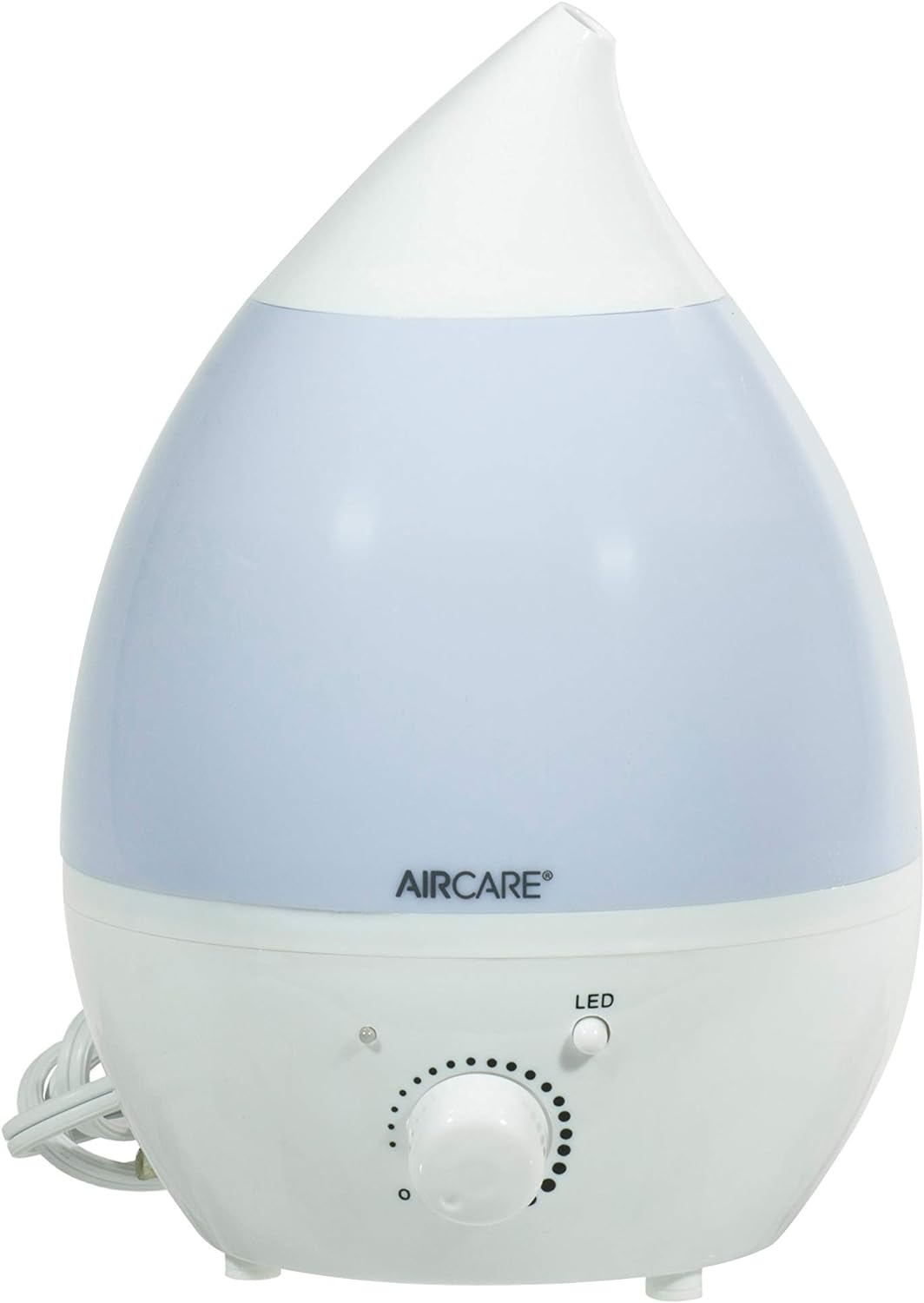 AIRCARE Ultrasonic Cool Mist Humidifier,Whisper-Quiet, Multi Color LED Light, Aroma Therapy Essential Oil Diffuser for Home, Bedroom, Baby, Nursery, Yoga, Spa and Office (white, 33 gal)