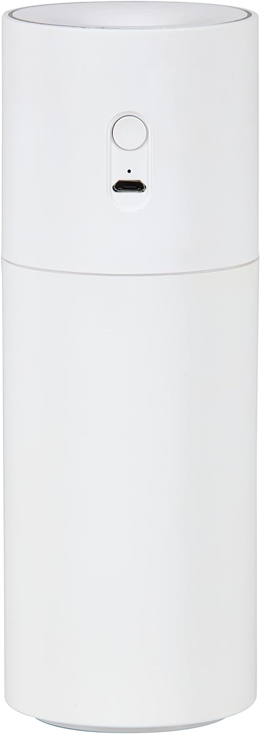 Homedics Portable Humidifier - Small Air Humidifiers for Bedroom, Plants, Office, Travel - Cool Mist Humidifiers, Color-Changing Accent Light, 2 Mist Settings, White