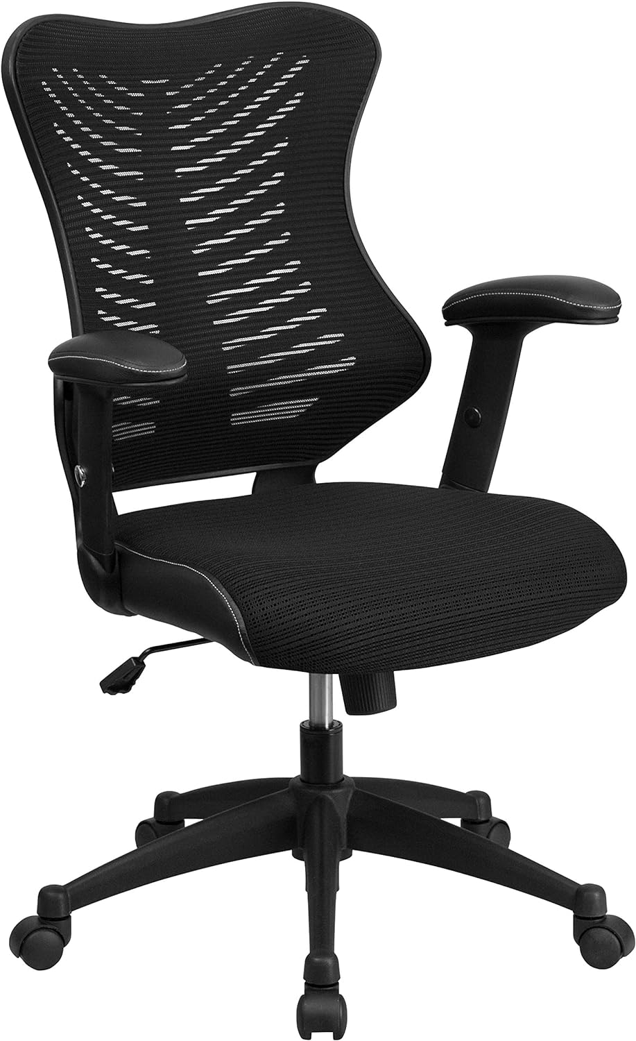 Flash Furniture Kale High Back Designer Black Mesh Executive Swivel Ergonomic Office Chair with Adjustable Arms