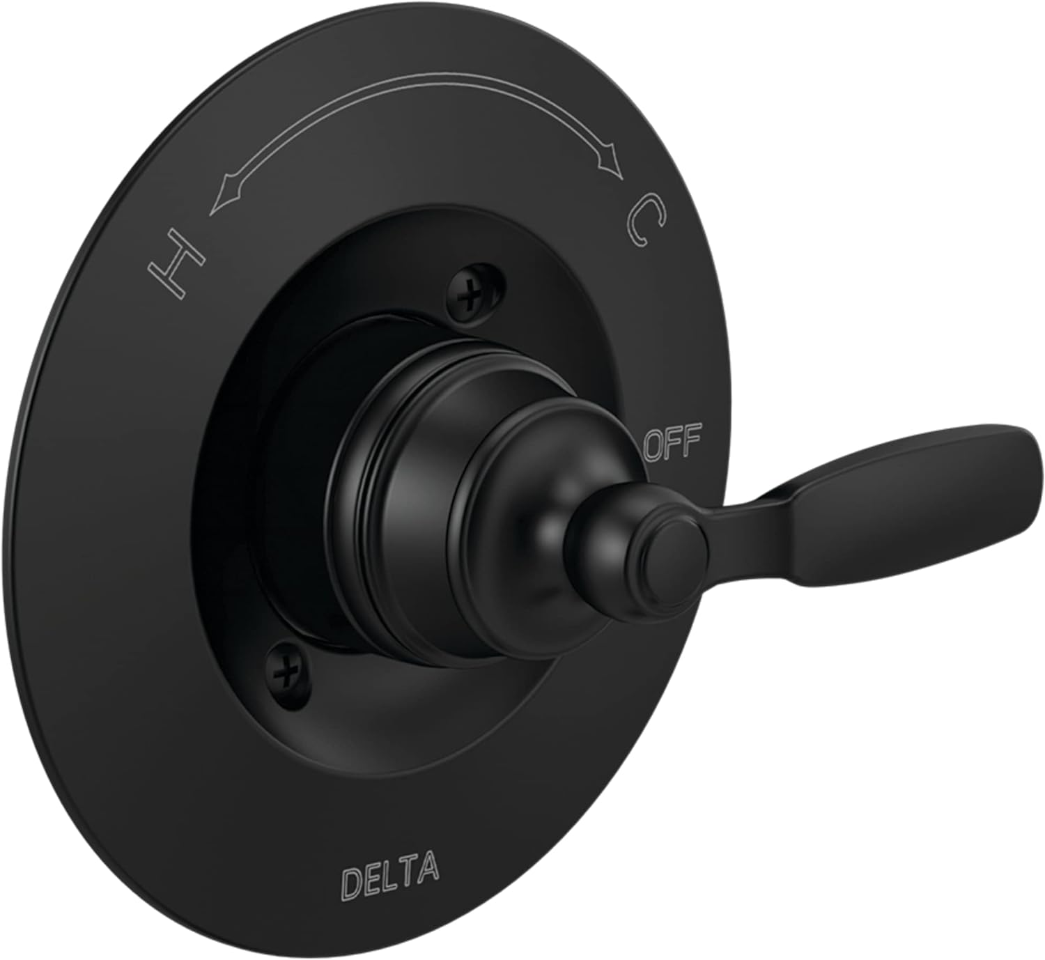 Delta Faucet Woodhurst Matte Black Shower Valve Trim Kit for Black Shower Systems and Shower Faucets, Delta Shower Handle Replacement, Shower Faucet Handle, Matte Black T14032-BL (Valve Not Included)