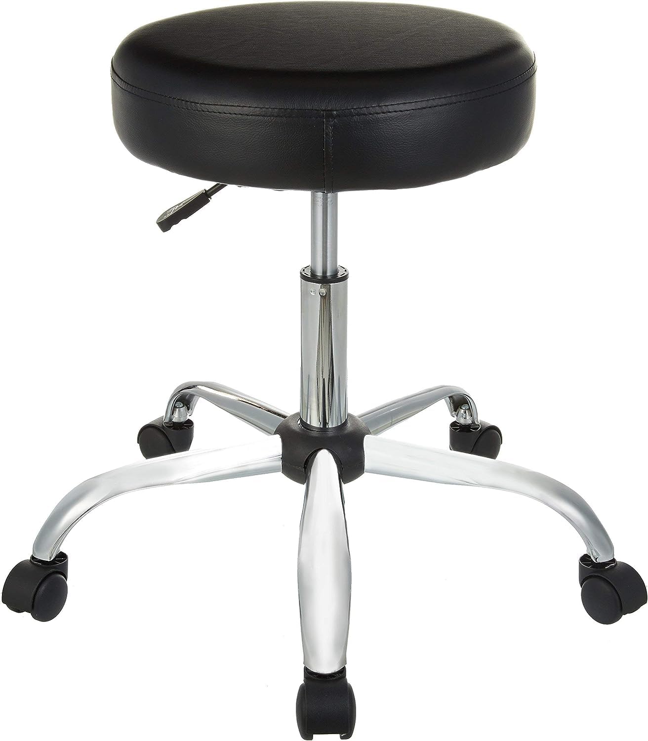 Amazon Basics Multi-Purpose Drafting Spa Bar Stool with Wheels - Black