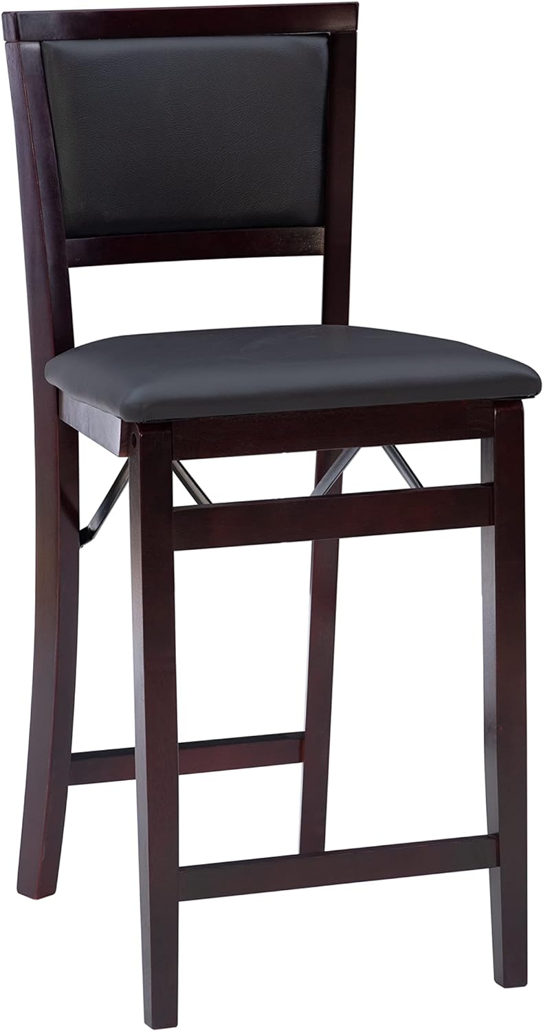 Linon Home Decor Keira Pad Back Folding Counter Stool, 24-Inch