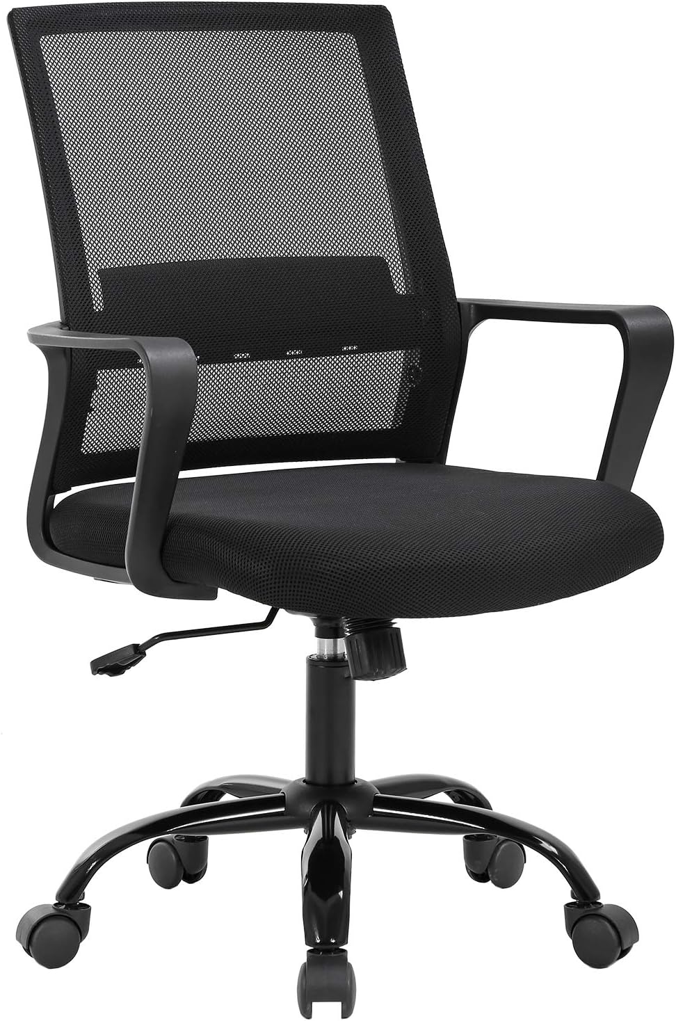 Home Office Chair Ergonomic Desk Chair Swivel Rolling Computer Chair Executive Lumbar Support Task Mesh Chair Adjustable Stool for Women Men (Black)