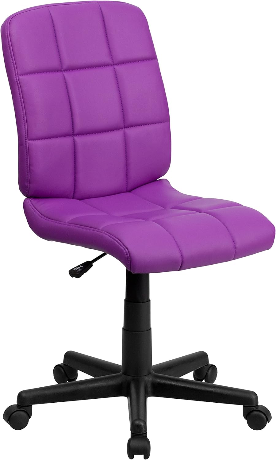 Flash Furniture Clayton Mid-Back Purple Quilted Vinyl Swivel Task Office Chair