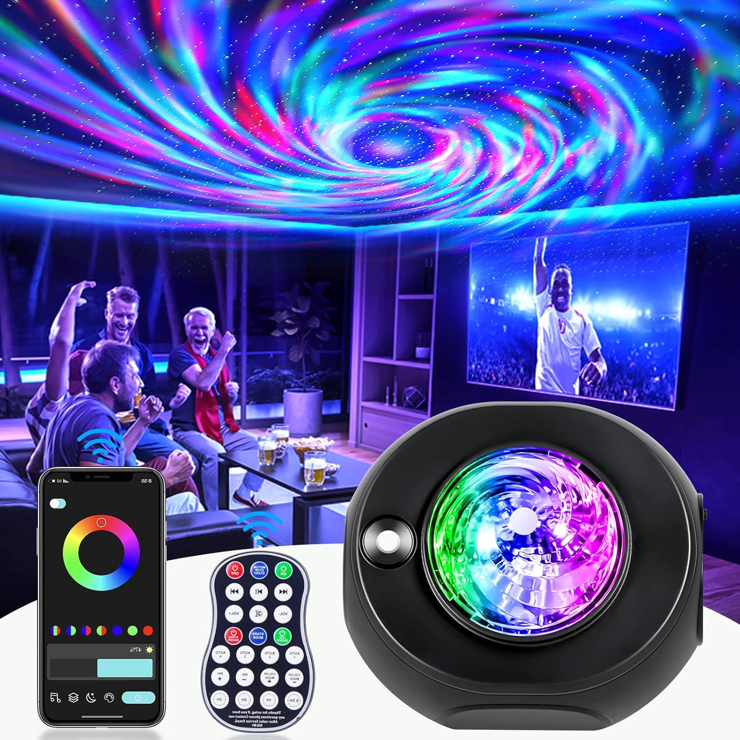 Star Projector Galaxy Projector, Birthday Gift for Kids Bedroom Decor Night Light with Remote Nebula Starry Light Projector Ceiling Stars Projector