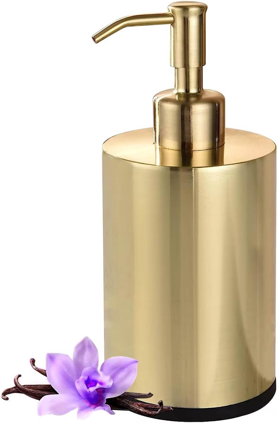 Gold Kitchen Soap Dispenser,Gold Dish Soap Dispenser for Kitchen Sink,Anti Rust Gold Soap Dispenser, Stainless Steel Bathroom Soap Dispenser,Refillable Liquid Soap Dispenser with 15OZ Bottle