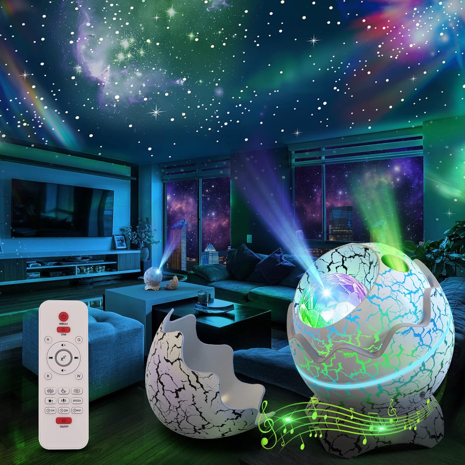 Star Projector Galaxy Night Light ,Remote Control & White Noise Bluetooth Speaker,14 Colors LED Nebula Lamp for Baby Kids Adults Bedroom/Decoration/Birthday/Party/Home Theater