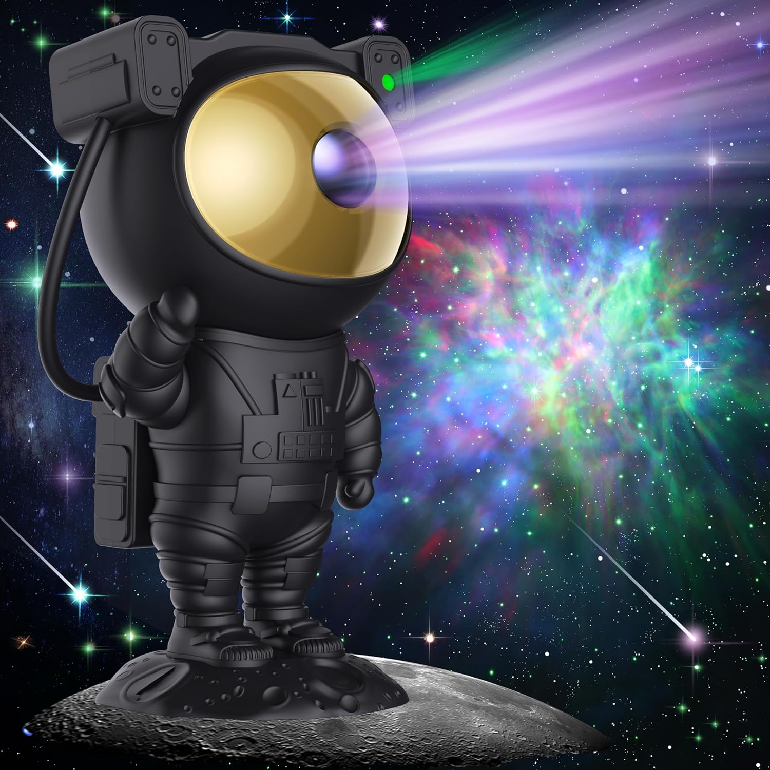 Black Astronaut Star Galaxy Projector, Starry Nebula Ceiling LED Night Light Lamp with Timer Remote, Kids Bedroom Adults Gaming Room Decor Aesthetic, Gift for Christmas, Birthdays, Valentine' Day