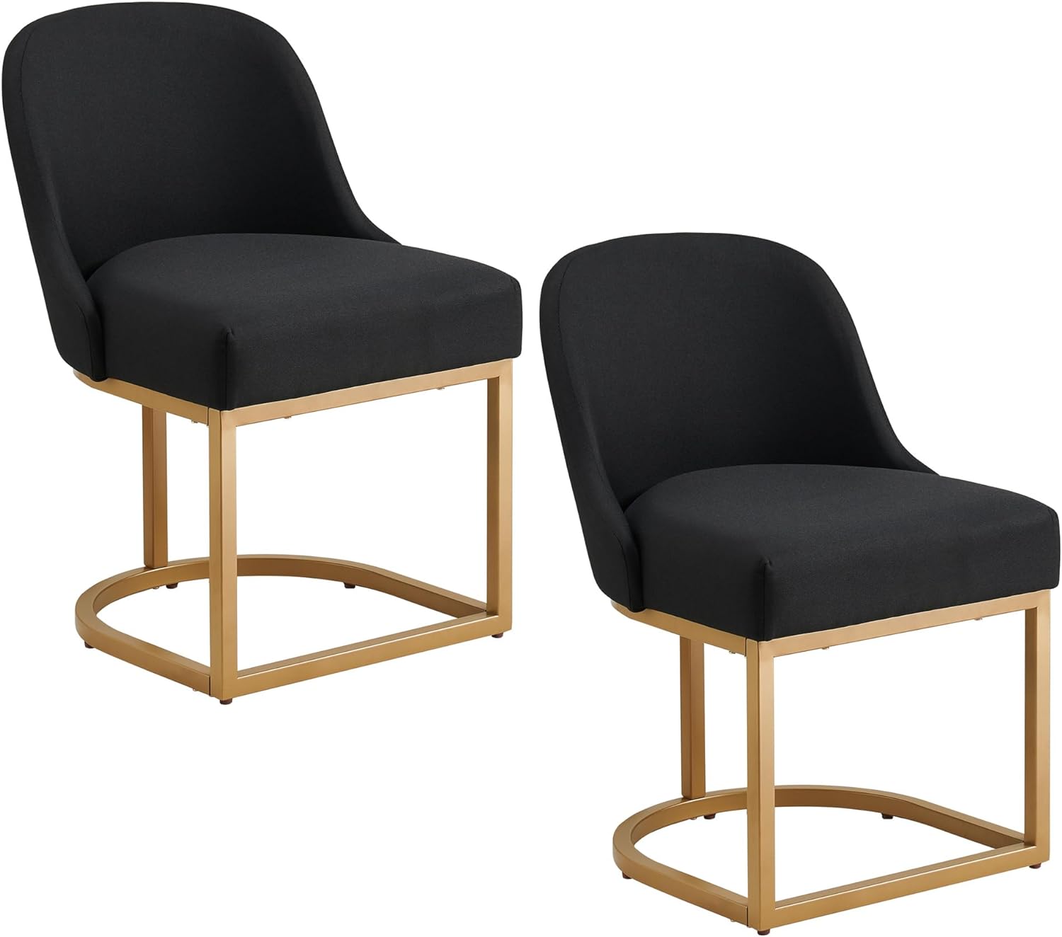 Leick Home Barrelback Chair, Dining Height, Gold/Black