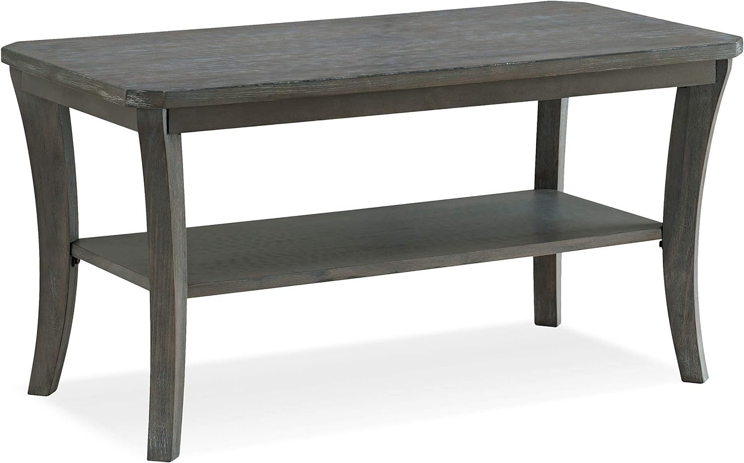 Leick Home Driftwood Coffee Table, 22 in x 22 in x 24 in, Rustic Gray