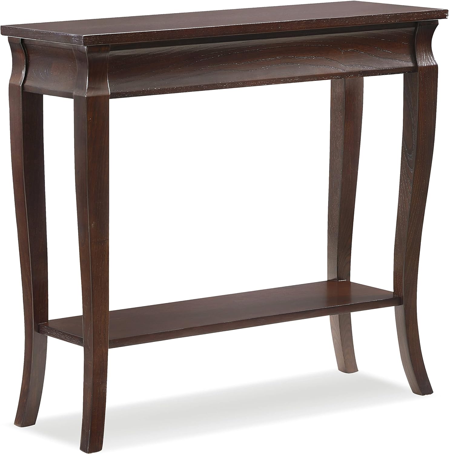 Leick Home Luna Console Hall Table, Chocolate Oak