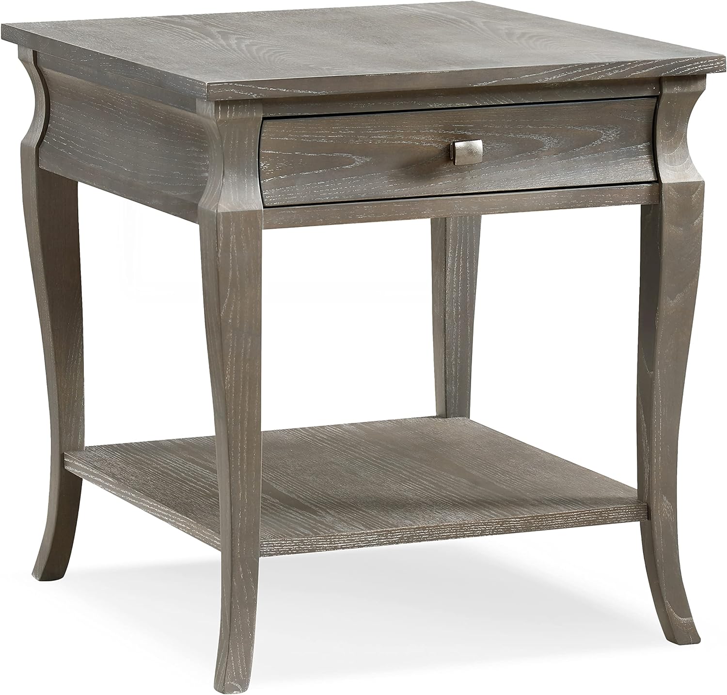 Leick Home Luna End Drawer table, Gray Wash