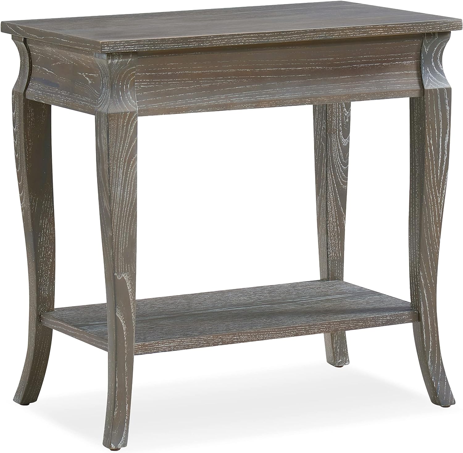 Leick Home Luna Narrow Chairside End Table, Gray Wash