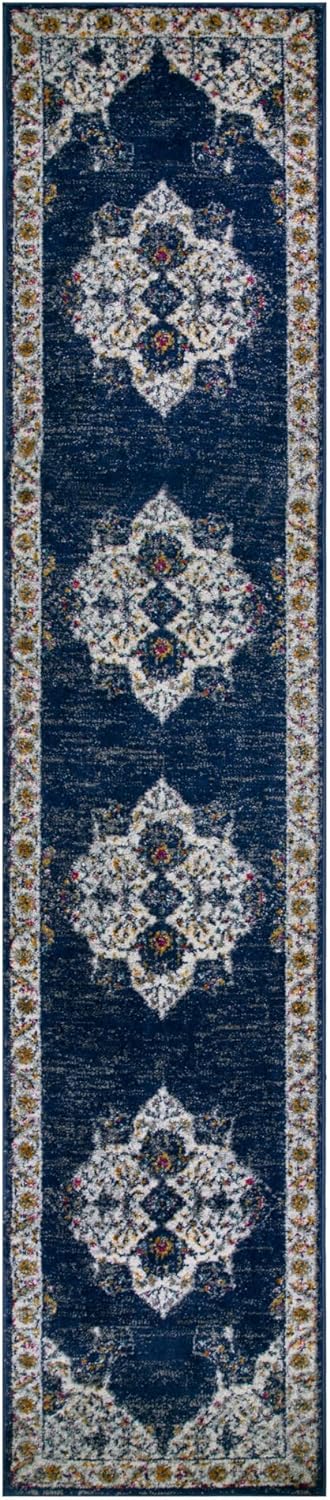 Leick Home 596262 Wendlyn Runner Vintage Multicolor Medallion Boho Chic Living Room Bedroom Area Rug Runner 2'2 x 10