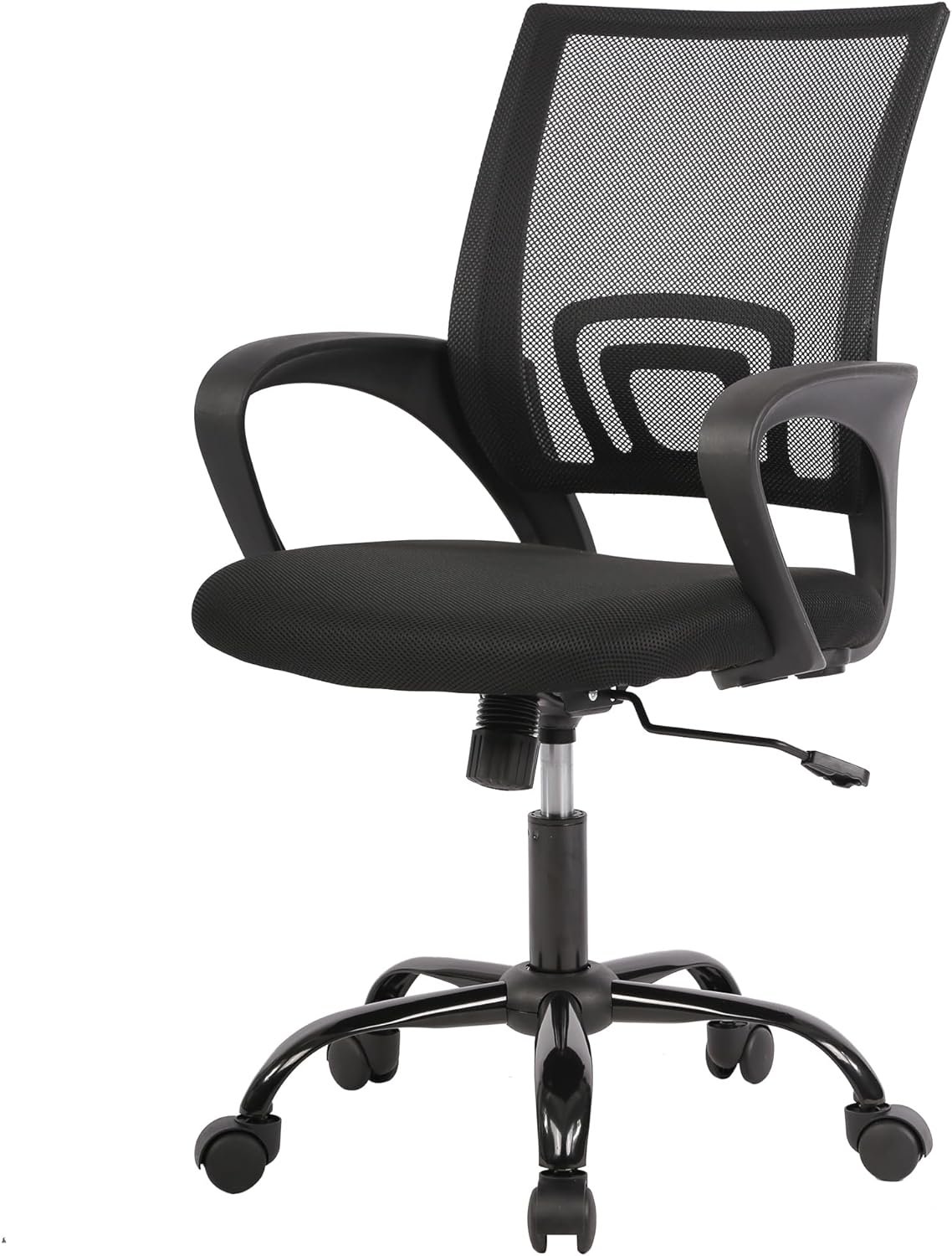 PayLessHere Office Chair Computer Chair Ergonomic Cheap Desk Chair Adjustable Comfortable Mid Back Task Rolling Swivel Chair with Lumbar Support for Home Office Desk, Black