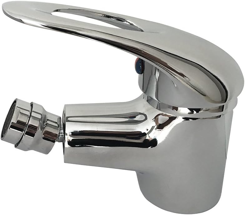 Toilet Bidet Faucet with Hot & Cold Water Brass Bathroom Single Hole Sink Mixer Tap, Chrome