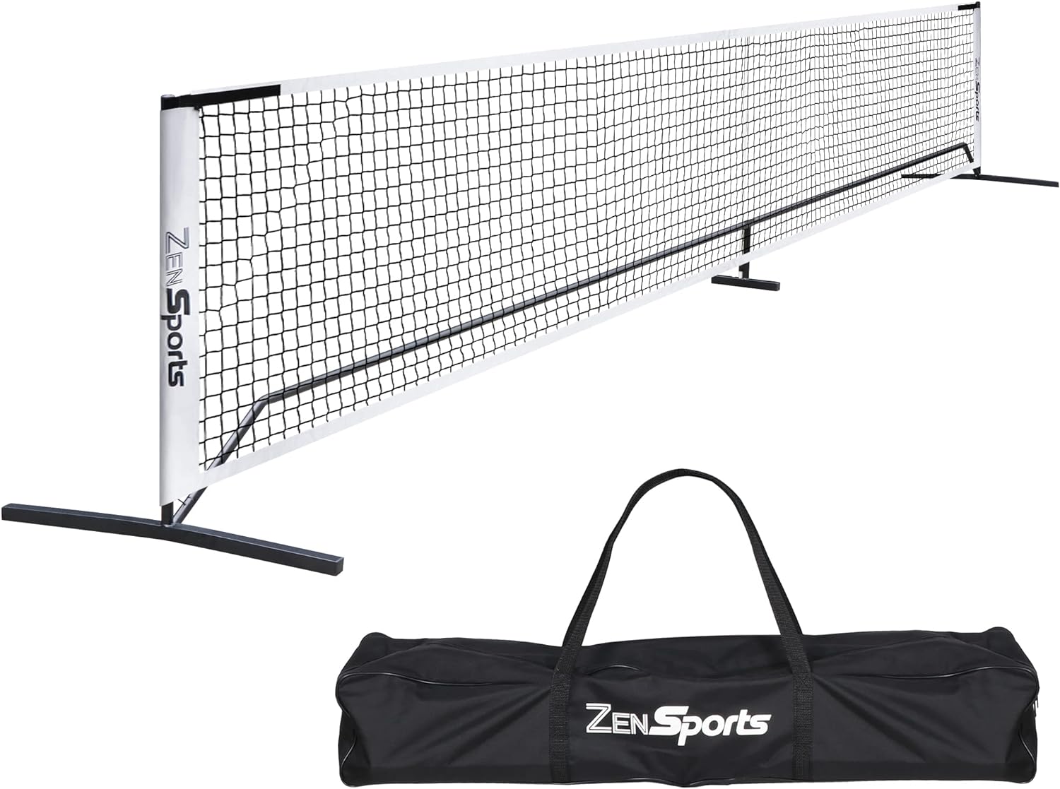 ZENY Portable Pickleball Net Set System with Metal Frame Stand and Regulation Size Net Including Carrying Bag Indoor Outdoor Game