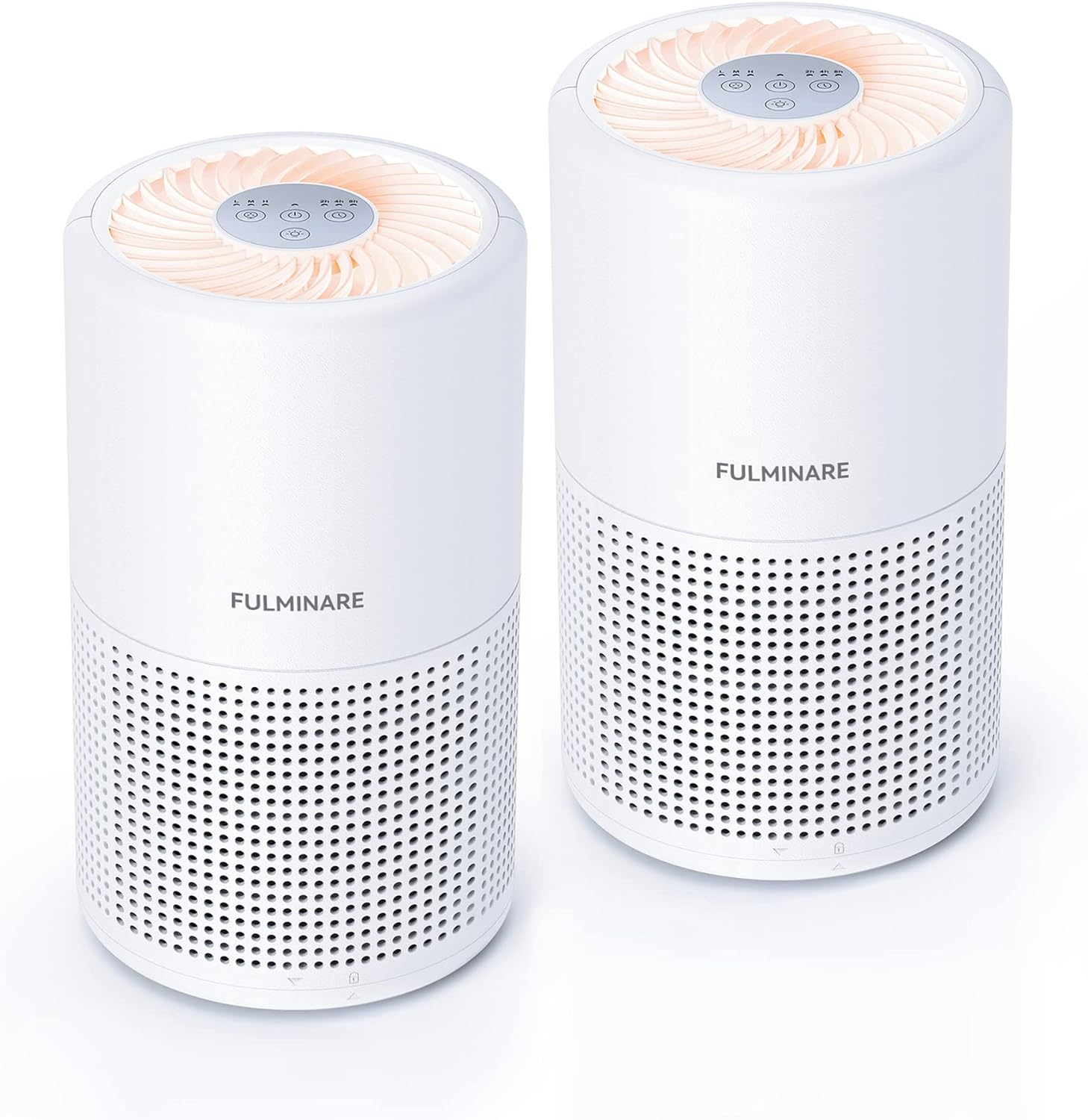 Air Purifiers for Bedroom H13 True HEPA Air Filter Quiet Air Cleaner With Night Light Portable Small Air Purifier for Home, Office, Living Room (White 2 Pack)