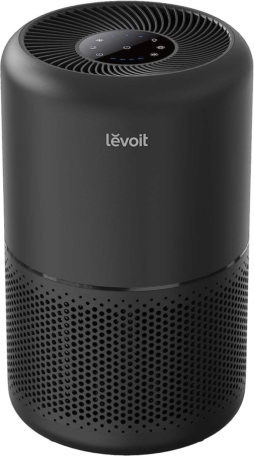 LEVOIT Air Purifier for Home Allergies Pets Hair in Bedroom, Covers Up to 1095 Sq.Foot Powered by 45W High Torque Motor, 3-in-1 Filter, Remove Dust Smoke Pollutants Odor, Core 300 / Core300-P, Black