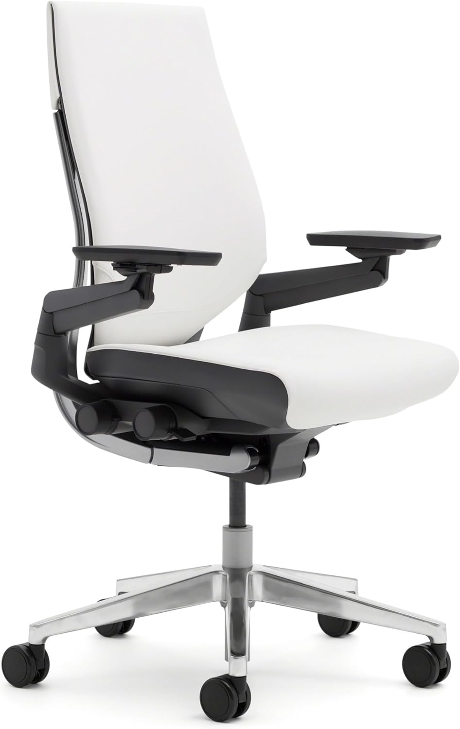 Steelcase Gesture Office Chair - Ergonomic Work Chair with Wheels for Carpet - Comfortable Office Chair - Intuitive-to-Adjust Chairs for Desk - 360-Degree Arms - Nickel Gray Fabric