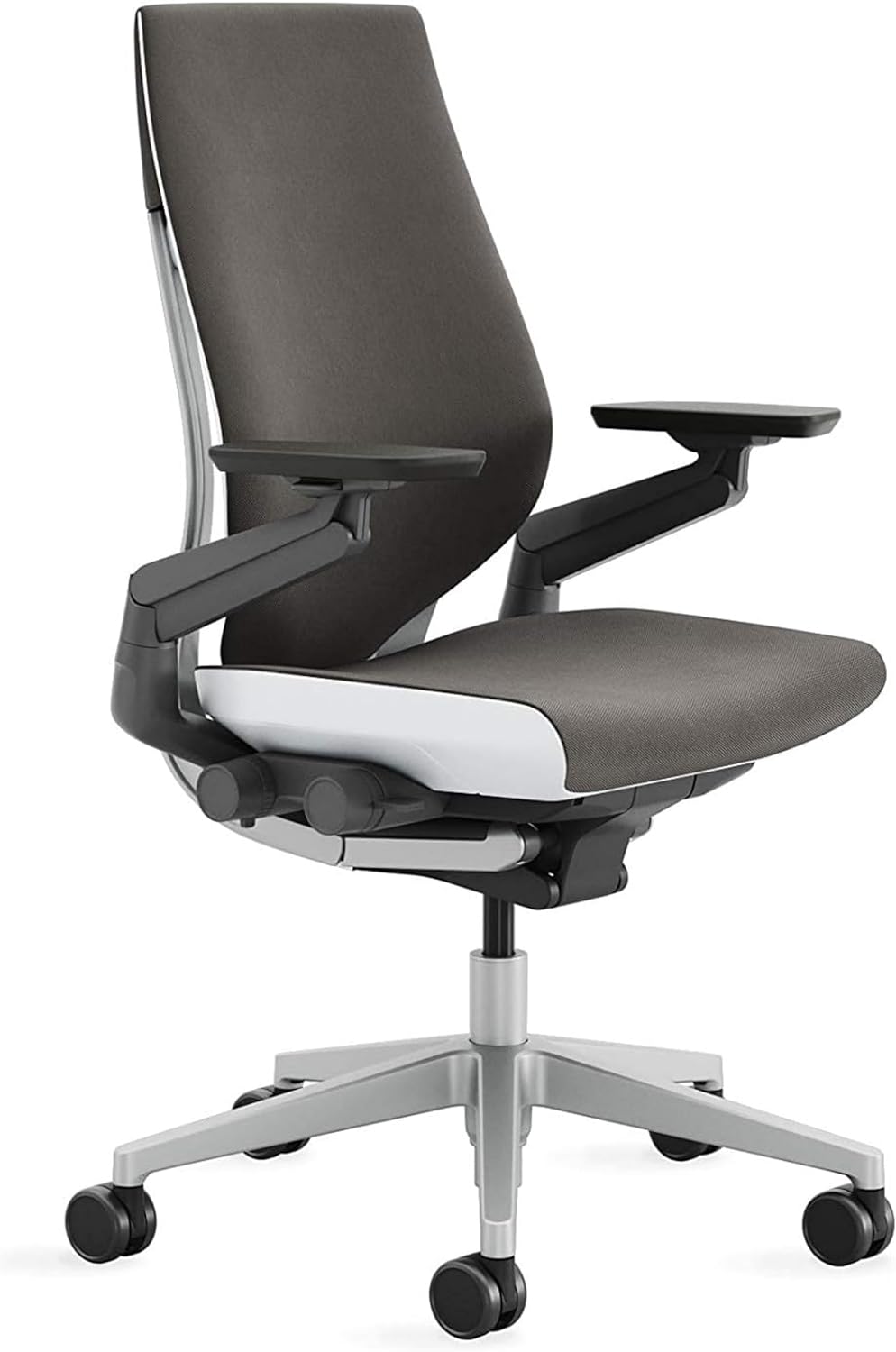 Steelcase Gesture Office Chair - Ergonomic Work Chair with Wheels for Carpet - Comfortable Office Chair - Intuitive-to-Adjust Chairs for Desk - 360-Degree Arms - Graphite Gray Fabric