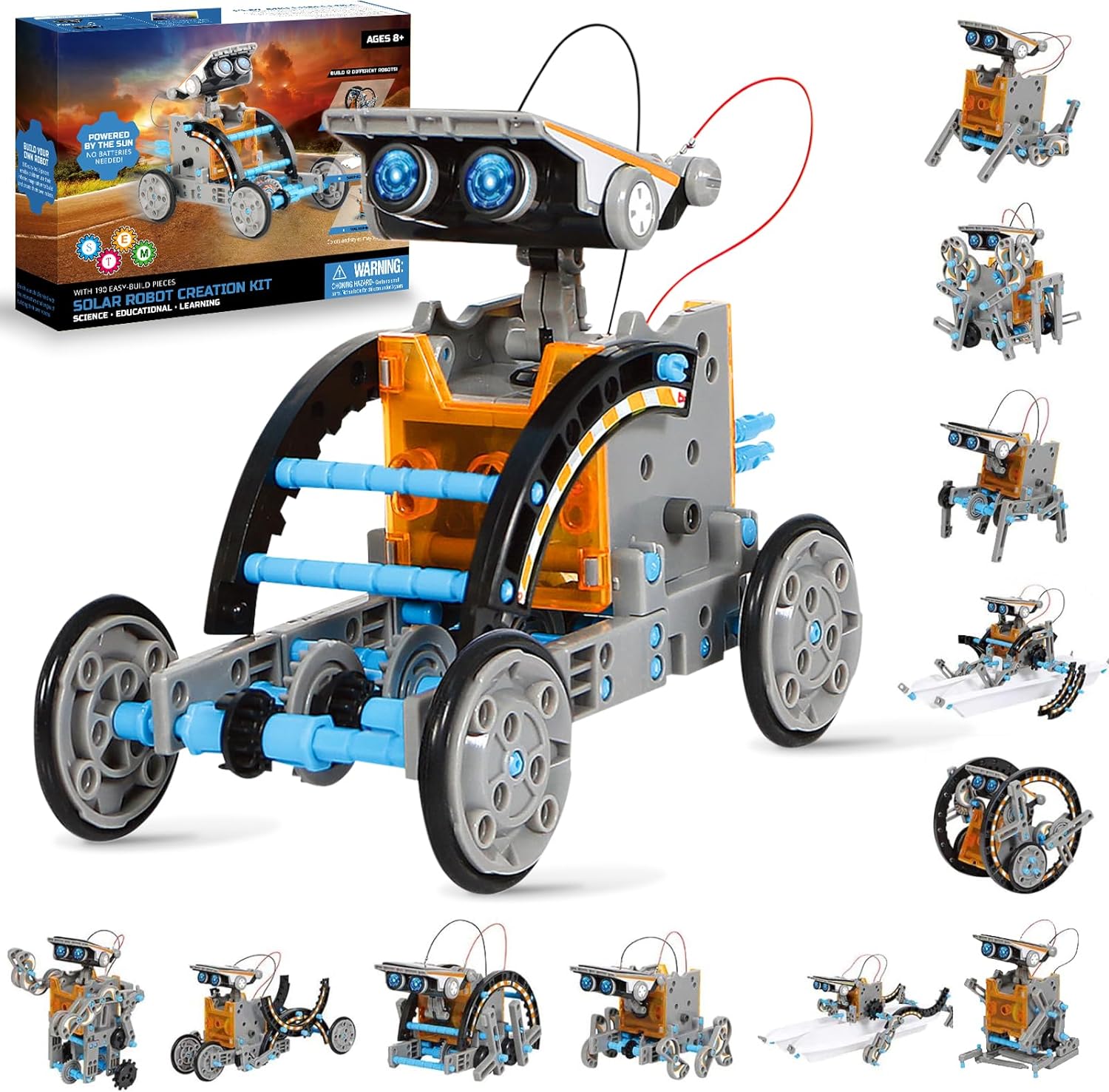 Sillbird 12-in-1 STEM Solar Robot Toys for Boys Age 8-12, Educational Science Building Toy Kits for Kids, Gifts for Boys and Girls Aged 8 9 10 11 12 Years Old
