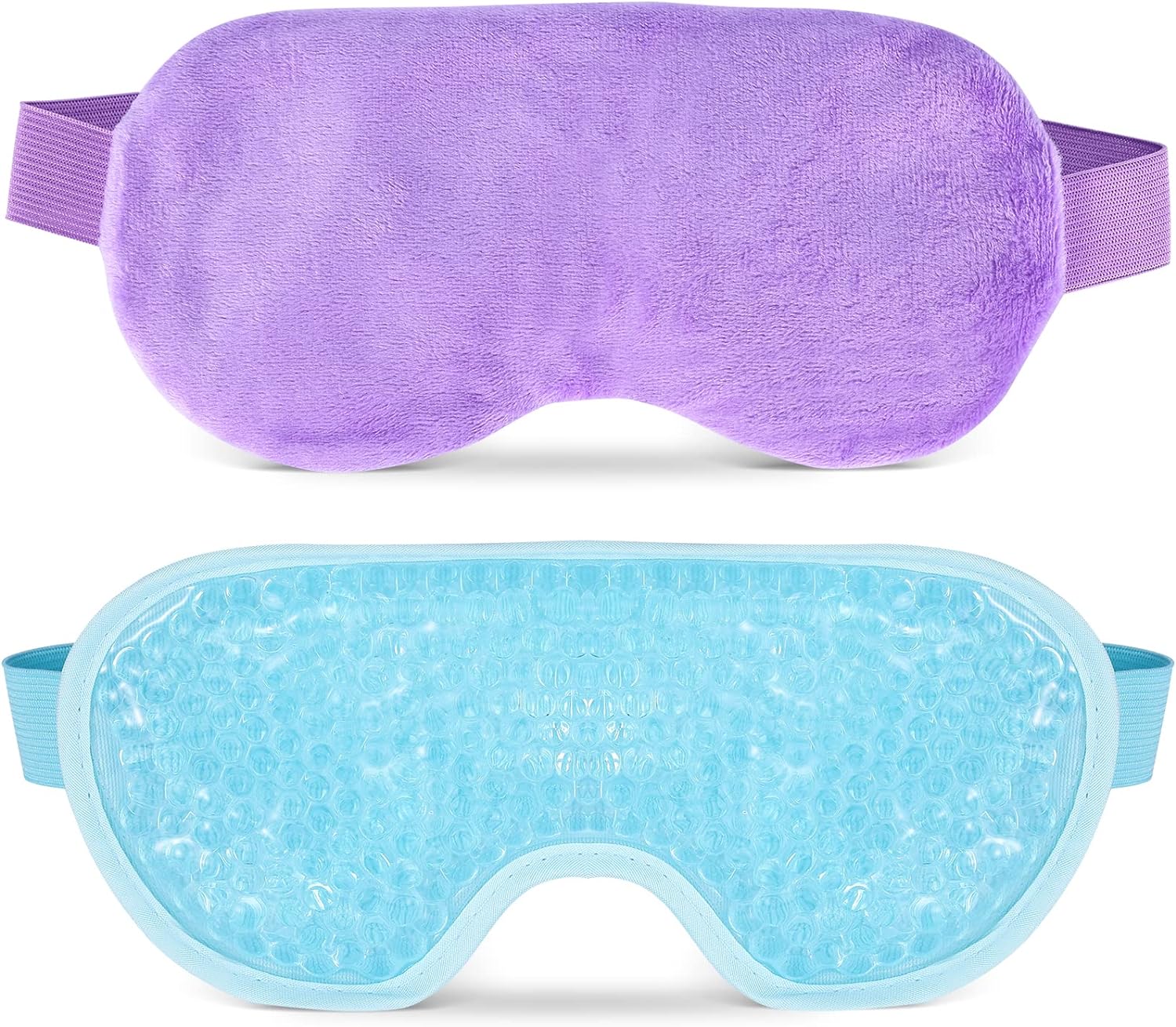 Heated Eye Mask, Warm Eye Compress Mask for Dry Eyes,Moist Heat Eye Compress Hot Therapy Mask Relief for Styes and Dry Eyes Microwavable & Reusable (1-Pack + Gel Eye MASK)