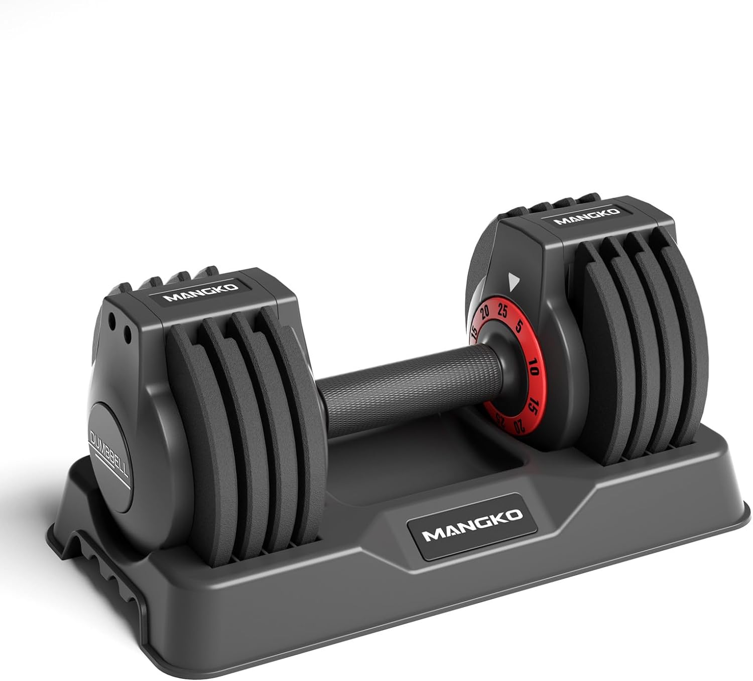 Adjustable Dumbbell 25LB Single Dumbbell Weight, 5 in 1 Free Weight Dumbbell with Anti-Slip Nylon Handle, Ideal for Full-Body Home Gym Workouts