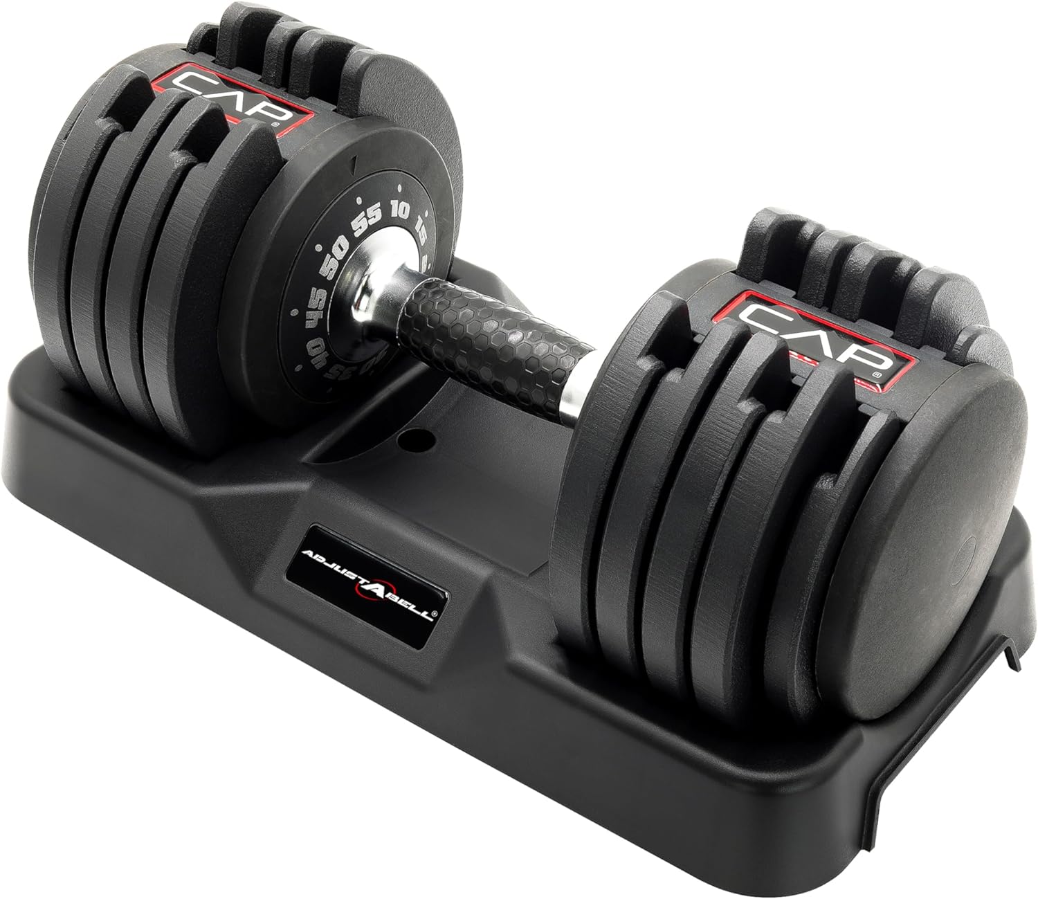 CAP Barbell ADJUSTABELL Adjustable Dumbbell with Contoured Full Rotation Handle