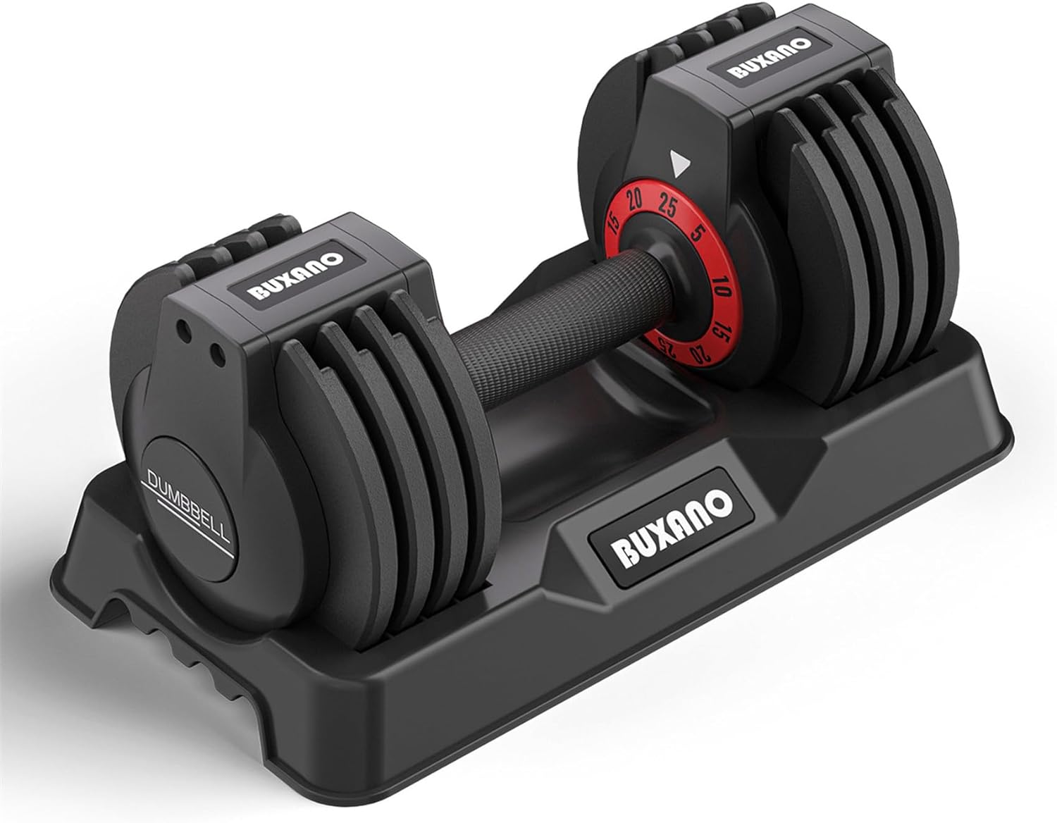 Adjustable Dumbbell 25LB Single Dumbbell Weight, 5 in 1 Free Weight Dumbbell with Anti-Slip Metal Handle, Suitable for Home Gym Exercise Equipment