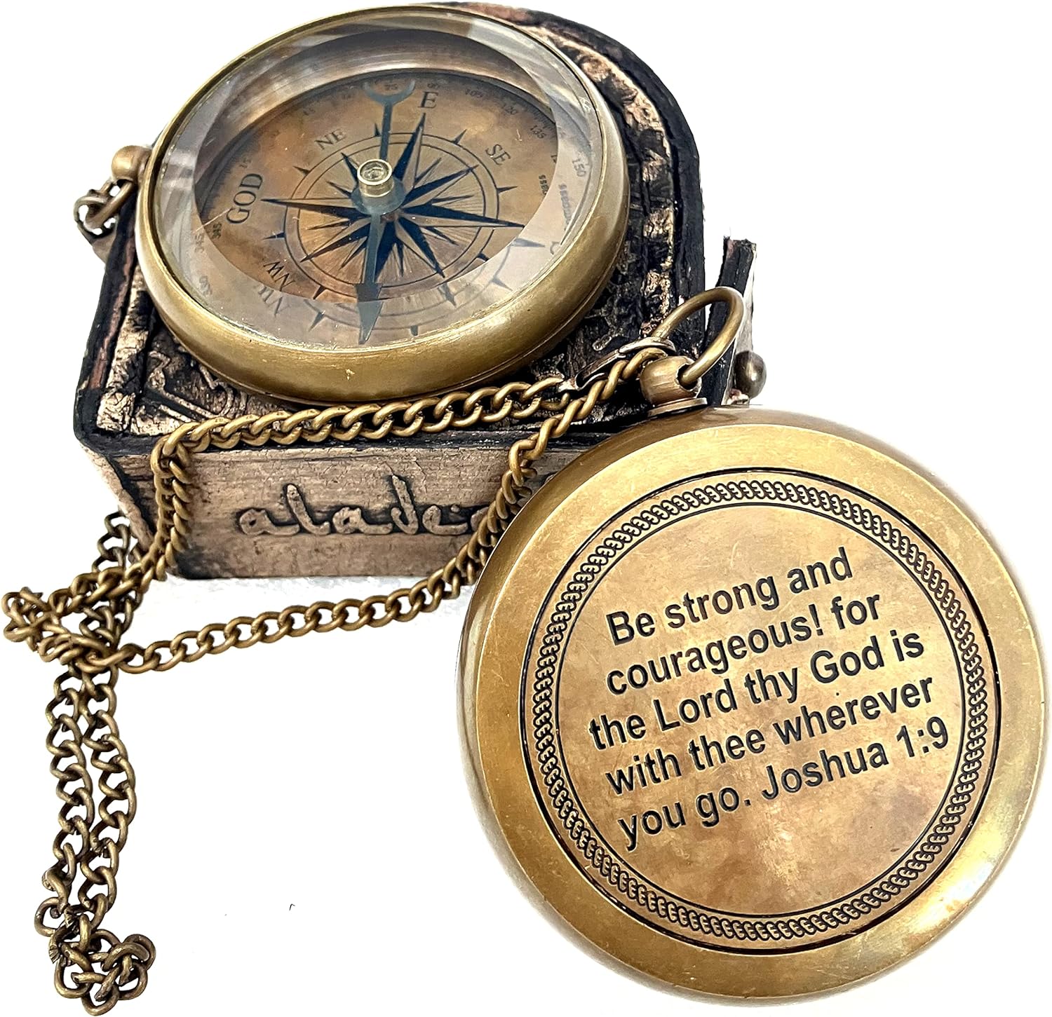 Inspirational Gift Compass - God My Lord Guide Me - Uplifting Baptism Gift, Graduation Gift, Birthday, Confirmation Gift for Men Women Boys Girls Teenage Kids