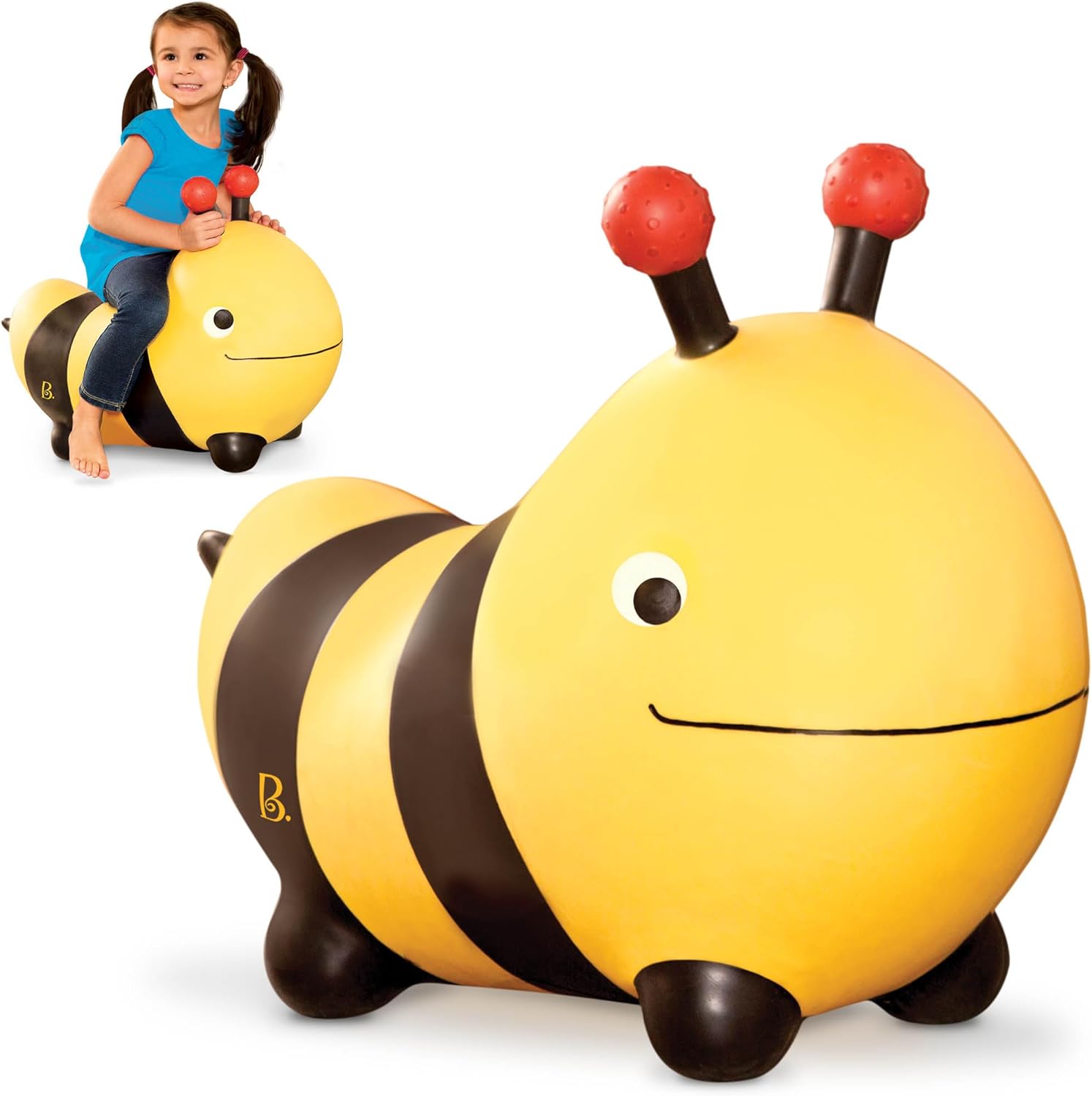 B. toys- Bouncy Boing! - Bizzi- Inflatable Bee Bouncer- Ride On- Air Pump Included  Sit & Bounce 18 Months +